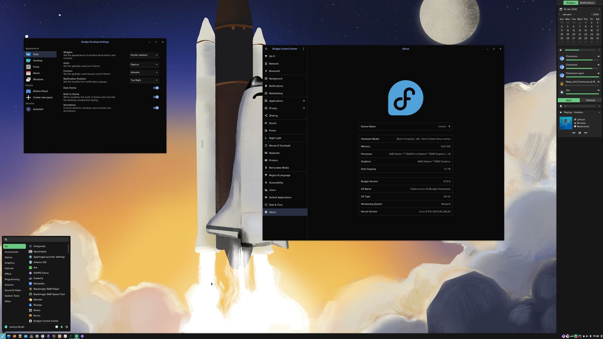 Budgie 10.10 Desktop